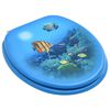 vidaXL WC Toilet Seats with Lid 2 pcs MDF Deep Sea Design (2x146909)