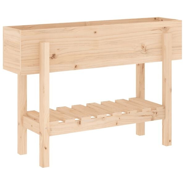 vidaXL Patio Raised Bed  101x30 x 27.2 " Solid Wood Pine
