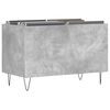 vidaXL Record Cabinet Concrete Gray Engineered Wood, Iron Medium