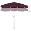 vidaXL Beach Parasol Bordeaux Red Polyester Standard Tiltable