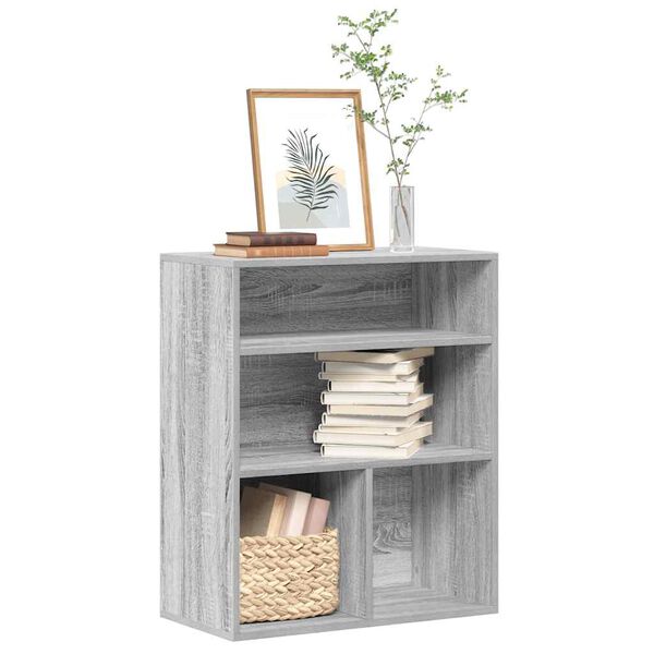 vidaXL Book Cabinet Grey Sonoma Engineered wood Compact Book Cabinet