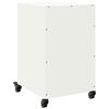 vidaXL Bedside Cabinet White Cold-rolled steel 14.2 x 15.4 x 23.2 in