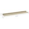 vidaXL Wall Shelf Set of 2 White and Sonoma Oak MDF 23.6in long