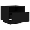 vidaXL Bedside Cabinet Set of 2 Black Engineered wood Bedside Cabinet