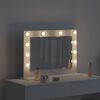 vidaXL Vanity Mirror with Mirror White 23.62 x 17.72 x 7.09 in