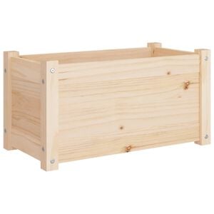 vidaXL Garden Planter Natural Wood Solid pinewood Medium