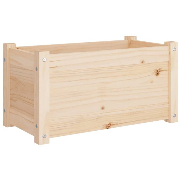 vidaXL Garden Planter Natural Wood Solid pinewood Medium