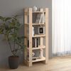 vidaXL Book Cabinet Natural Wood Solid Pine Wood Medium Book Cabinet