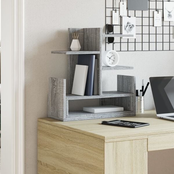 vidaXL Desk Organiser Grey Sonoma 19.3x7.9x20.7" Engineered wood