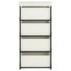 vidaXL Storage Rack Cream Steel, Fabric (100% Polyester) Lightweight