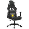 vidaXL Gaming Chair Black and Light Grey Polyester, Metal, Plywood, Plastic