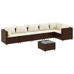 vidaXL Patio Lounge Set Brown