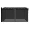 vidaXL Gazebo with Mesh Walls Anthracite 13.1'x9.8' Steel