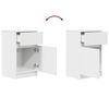 vidaXL Bedside Cabinet Set of 2 White Engineered Wood