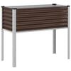vidaXL Garden Planter Brown Steel Large Durable Garden Planter