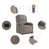 vidaXL Massage Recliner Chair Taupe