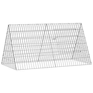 vidaXL Chicken Cage Silver 43.31 x 21.65 x 21.65 in Galvanised Steel