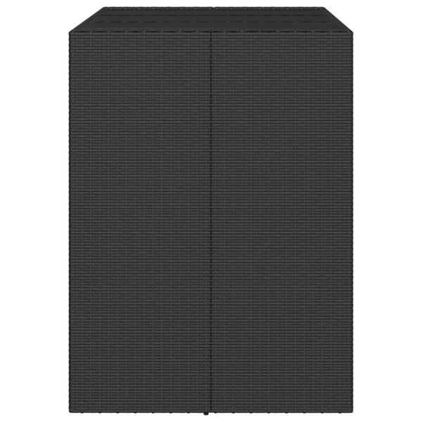 vidaXL Bar Table With Glass Top Black