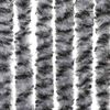 vidaXL Fly Curtain Grey and Black and White 22.0x78.7" Chenille