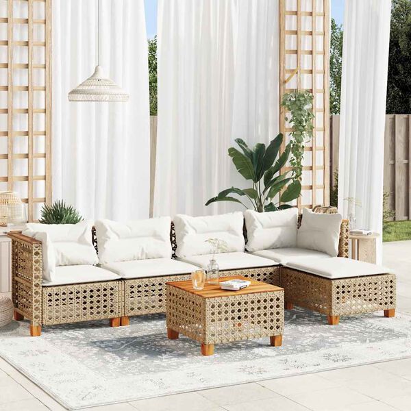 vidaXL Garden Sofa Set Beige