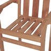 vidaXL Stackable Chair Set of 4 Grey Solid teak wood Stackable