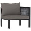 vidaXL Garden Lounge Set Gray Poly Rattan Large Modular Stylish