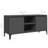 vidaXL TV Cabinet Gray Engineered wood, metal Medium TV Cabinet