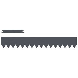 vidaXL Lawn Edging 10 pcs Anthracite 100 x 0.05 x 20 cm