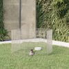 vidaXL Animal Enclosure Silver Galvanized iron 6-Panel