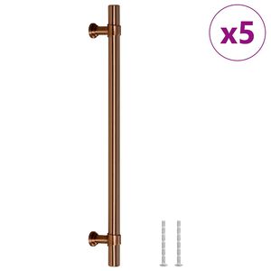 vidaXL Cabinet Handle Set of 5 Bronze Stainless Steel Standard Durable