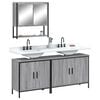 vidaXL Bathroom Furniture Set Grey sonoma Engineered wood Medium