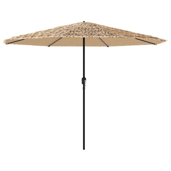 vidaXL Garden Parasol Brown Polyester, Powder-Coated Steel Large