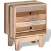 vidaXL Bedside Cabinet Beige Solid reclaimed wood Small Storage