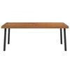 vidaXL Garden Table Wood and Metal Solid acacia wood, powder-coated metal