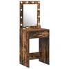 vidaXL Dressing Table Smoked oak 50 x 41 x 135 cm Engineered wood