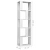 vidaXL Book Cabinet High gloss white Engineered wood Standard