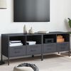 vidaXL TV Cabinet Set of 2 Anthracite Cold-rolled steel Medium