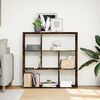 vidaXL Room Divider Bookcase Smoked oak Engineered wood Medium Bookcase