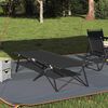 vidaXL Folding Camping Bed Folding Black 81.10 x 29.92 x 29.13 in