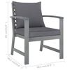 vidaXL Garden Lounge Set Gray Solid Acacia Wood Medium Modular