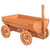 vidaXL Decorative Wagon Natural Wood Solid fir wood Medium Portable