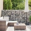 vidaXL Gabion Wall with Covers Galvanized Steel 354"x19.7"x59"