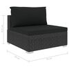 vidaXL Garden Lounge Set Black