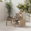 vidaXL Outdoor Dining Set Beige, White