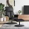 vidaXL Massage Recliner Chair Black Faux leather, plywood, metal Medium