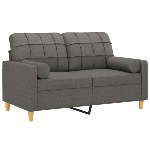 vidaXL 2-seater Sofa Dark Grey Fabric (100% polyester), metal, textilene