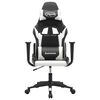 vidaXL Gaming Chair Black and White Faux Leather