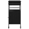 vidaXL Kitchen Trolley Black Oak 22.05 x 16.93 x 35.24 in