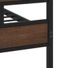 vidaXL Bed Frame Brown Oak Steel Single Bed Frame Rectangular
