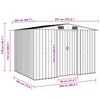 vidaXL Garden Shed Brown Galvanized Steel Large Garden Shed